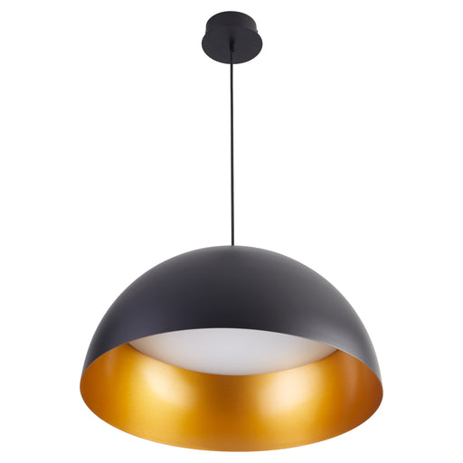 Quorum Home Oxygen - 3-21-1550 - LED Pendant - Black W/ Industrial Brass