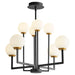 Quorum Home Oxygen - 3-28-1540 - LED Chandelier - Black W/ Aged Brass