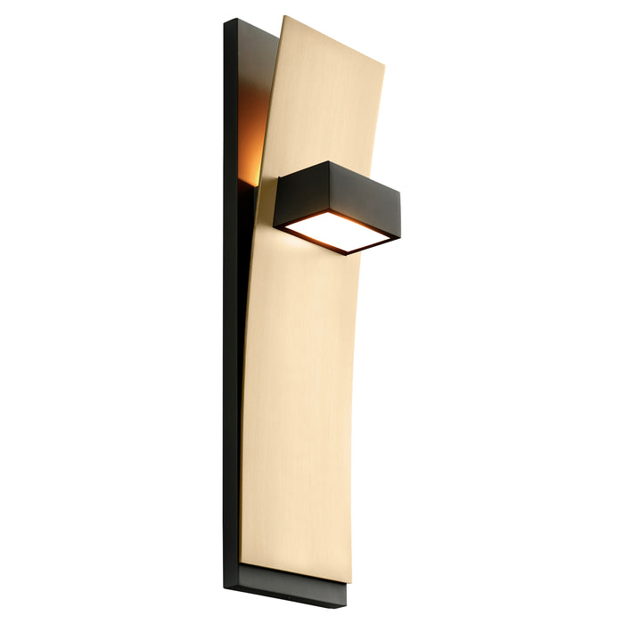 Quorum Home Oxygen - 3-400-1540 - LED Wall Sconce - Black W/ Aged Brass