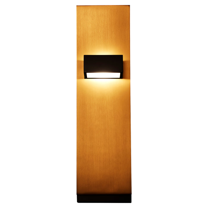 Quorum Home Oxygen - 3-400-1540 - LED Wall Sconce - Black W/ Aged Brass