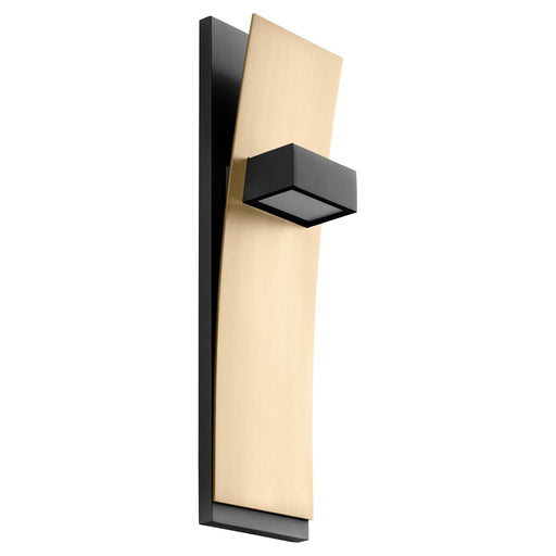 Quorum Home Oxygen - 3-400-1540 - LED Wall Sconce - Black W/ Aged Brass