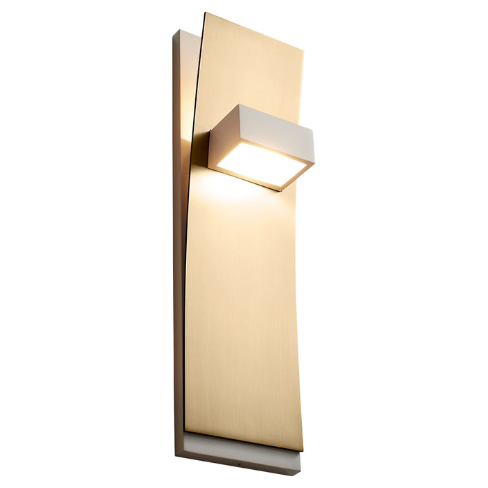 Quorum Home Oxygen - 3-400-640 - LED Wall Sconce - White W/ Aged Brass