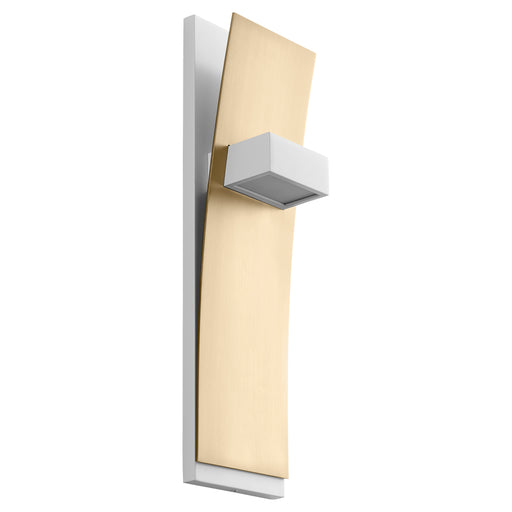 Quorum Home Oxygen - 3-400-640 - LED Wall Sconce - White W/ Aged Brass