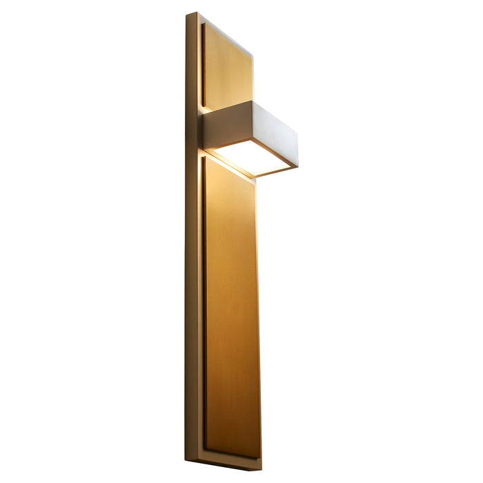 Quorum Home Oxygen - 3-401-640 - LED Wall Sconce - White W/ Aged Brass