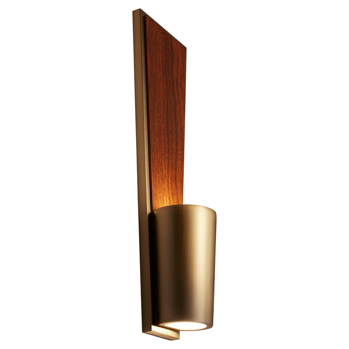 Quorum Home Oxygen - 3-402-40 - LED Wall Sconce - Antique Brass W/ Walnut