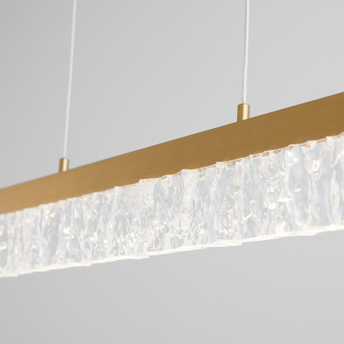 Quorum Home Oxygen - 3-421-40 - LED Linear Pendant - Aged Brass