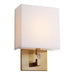 Quorum Home Oxygen - 3-521-40 - LED Wall Sconce - Aged Brass W/ Matte White Acrylic