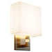 Quorum Home Oxygen - 3-521-40 - LED Wall Sconce - Aged Brass W/ Matte White Acrylic