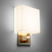 Quorum Home Oxygen - 3-521-40 - LED Wall Sconce - Aged Brass W/ Matte White Acrylic