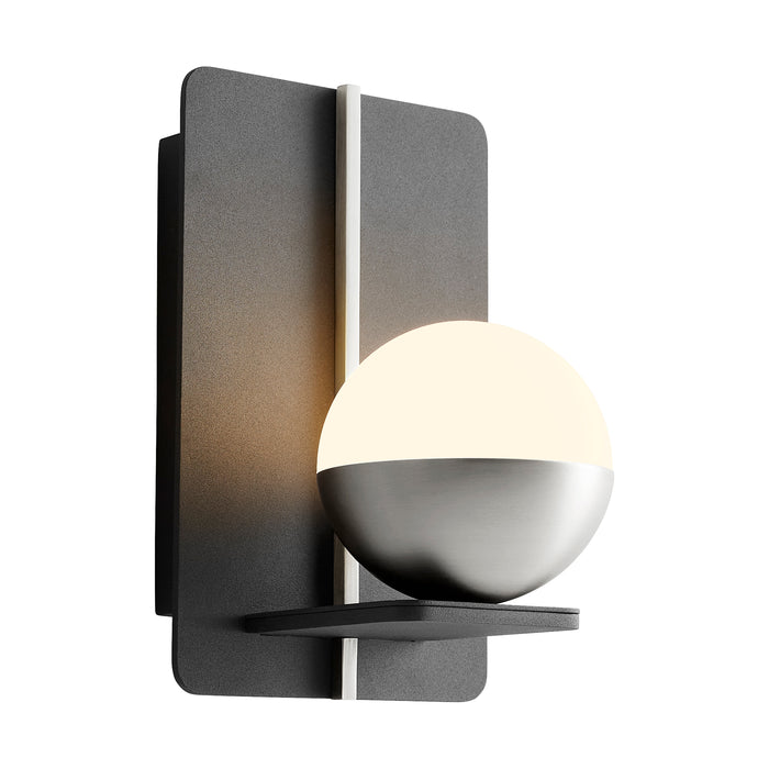 Quorum Home Oxygen - 3-554-1524 - LED Wall Sconce - Black W/ Satin Nickel