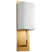 Quorum Home Oxygen - 3-564-140 - LED Wall Sconce - Aged Brass W/ White Linen