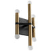 Quorum Home Oxygen - 3-584-1540 - LED Wall Sconce - Black W/ Aged Brass