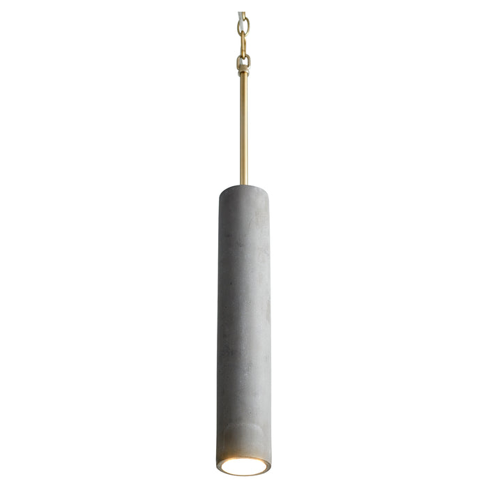 Quorum Home Oxygen - 3-614-1540 - LED Pendant - Dark Gray / Aged Brass