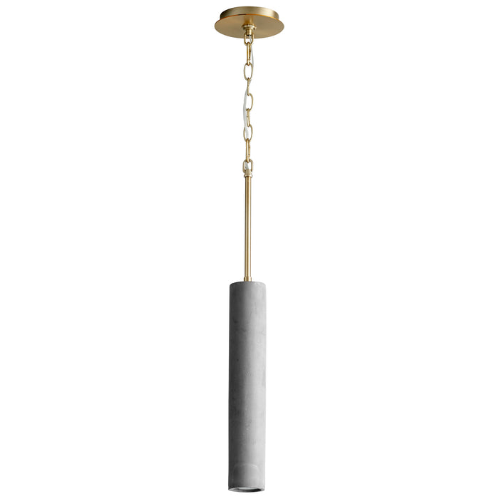 Quorum Home Oxygen - 3-614-1540 - LED Pendant - Dark Gray / Aged Brass