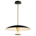 Quorum Home Oxygen - 3-647-1540 - LED Pendant - Black W/ Aged Brass