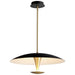 Quorum Home Oxygen - 3-647-1540 - LED Pendant - Black W/ Aged Brass