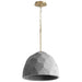 Quorum Home Oxygen - 3-663-1540 - LED Pendant - Dark Gray / Aged Brass