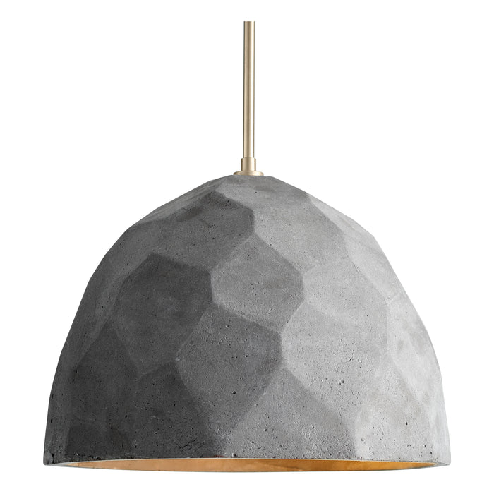 Quorum Home Oxygen - 3-663-1540 - LED Pendant - Dark Gray / Aged Brass