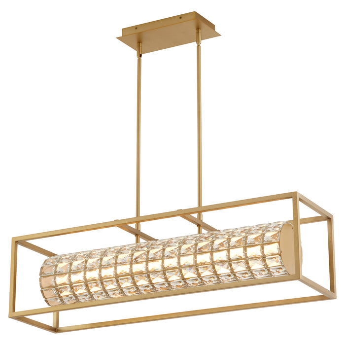 Quorum Home Oxygen - 3-676-40 - LED Linear Pendant - Aged Brass