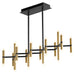 Quorum Home Oxygen - 3-686-1540 - LED Linear Ceiling Mount - Black W/ Aged Brass