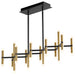 Quorum Home Oxygen - 3-686-1540 - LED Linear Ceiling Mount - Black W/ Aged Brass