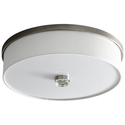 Quorum Home Oxygen - 3-694-24 - LED Ceiling Mount - Satin Nickel W/ White Grass