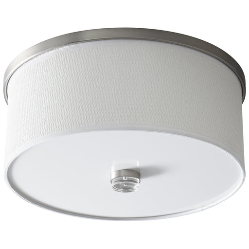 Quorum Home Oxygen - 3-695-24 - LED Ceiling Mount - Satin Nickel W/ White Grass