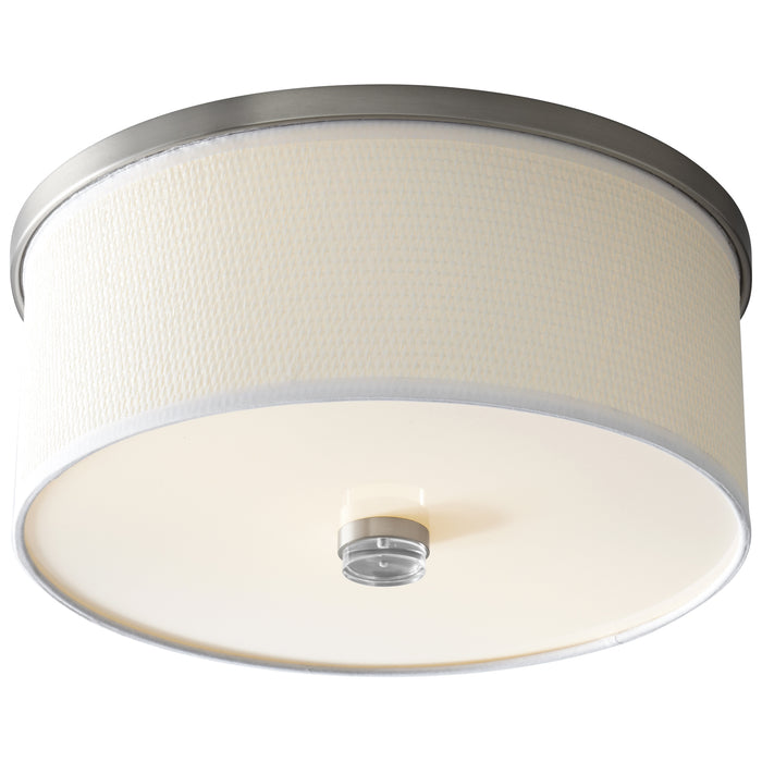 Quorum Home Oxygen - 3-695-24 - LED Ceiling Mount - Satin Nickel W/ White Grass