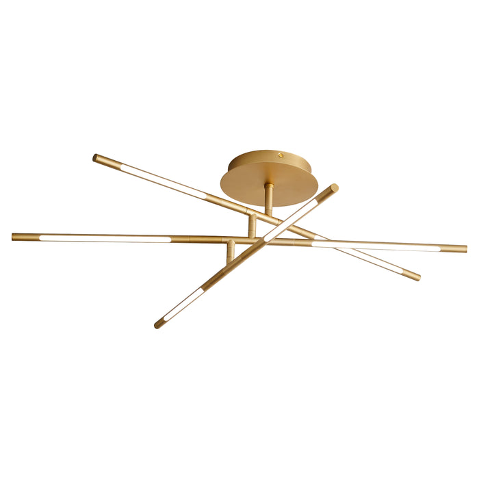 Quorum Home Oxygen - 3-805-40 - LED Ceiling Mount - Aged Brass