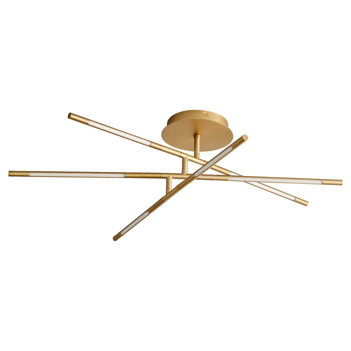 Quorum Home Oxygen - 3-805-40 - LED Ceiling Mount - Aged Brass