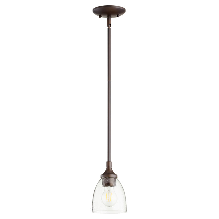 Quorum Home Quorum - 3059-286 - One Light Pendant - Oiled Bronze w/ Clear/Seeded