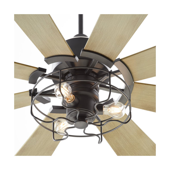 MOD 72" Damp Listed Matte Black Ceiling Fan