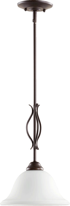 Quorum Home Quorum - 3110-186 - One Light Pendant - Oiled Bronze w/ Satin Opal