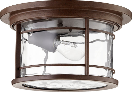 Quorum Home Quorum - 3916-11186 - One Light Outdoor Lantern - Oiled Bronze w/ Clear Hammered Glass