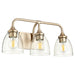 Quorum Home Quorum - 5059-3-280 - Three Light Vanity - Aged Brass w/ Clear/Seeded