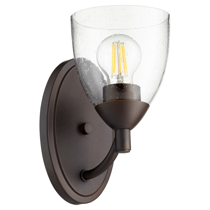 Quorum Home Quorum - 5569-1-286 - One Light Wall Mount - Oiled Bronze w/ Clear/Seeded