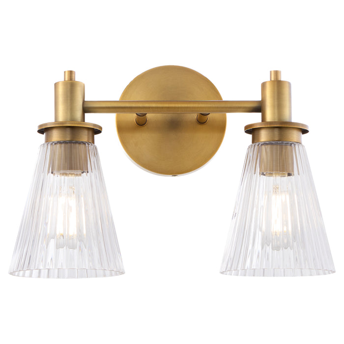 LAWTON 2 Light Wall Mount - Brushed Brass