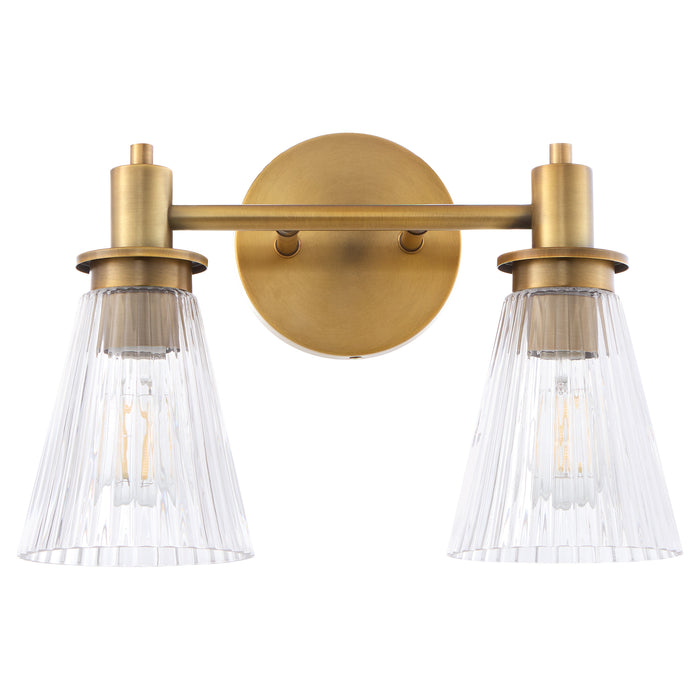 LAWTON 2 Light Wall Mount - Brushed Brass