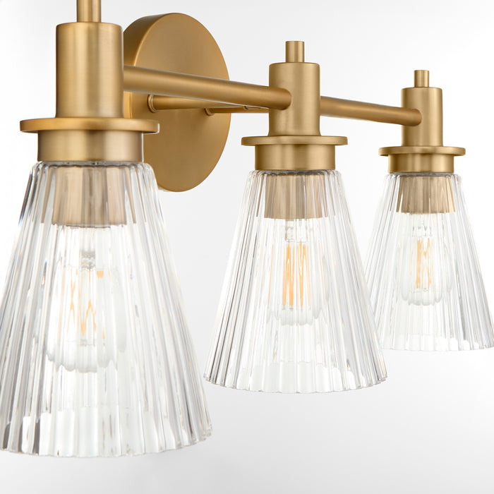 LAWTON 3 Light Vanity - Brushed Brass