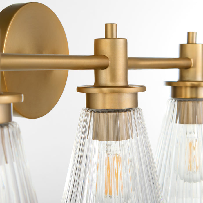 LAWTON 3 Light Vanity - Brushed Brass