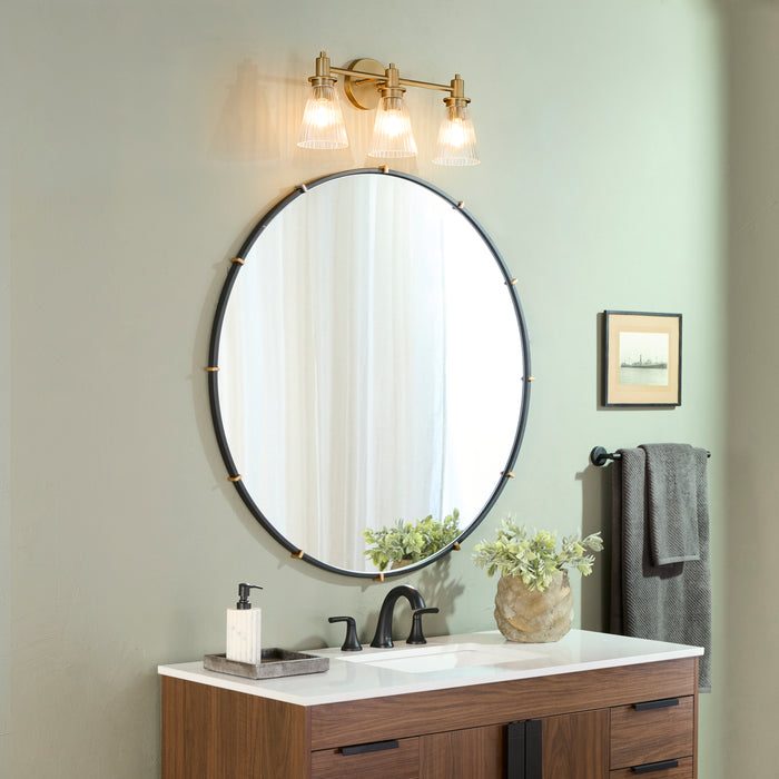 LAWTON 3 Light Vanity - Brushed Brass