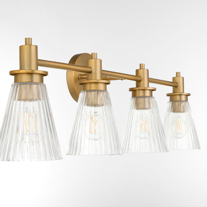 LAWTON 4 Light Vanity - Brushed Brass