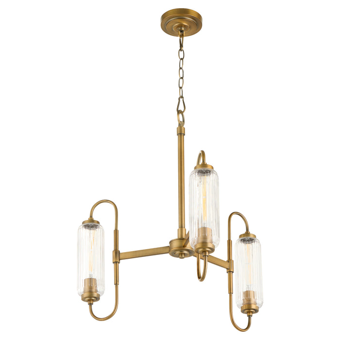 WHITMIRE 3 Light Chandelier - Brushed Brass