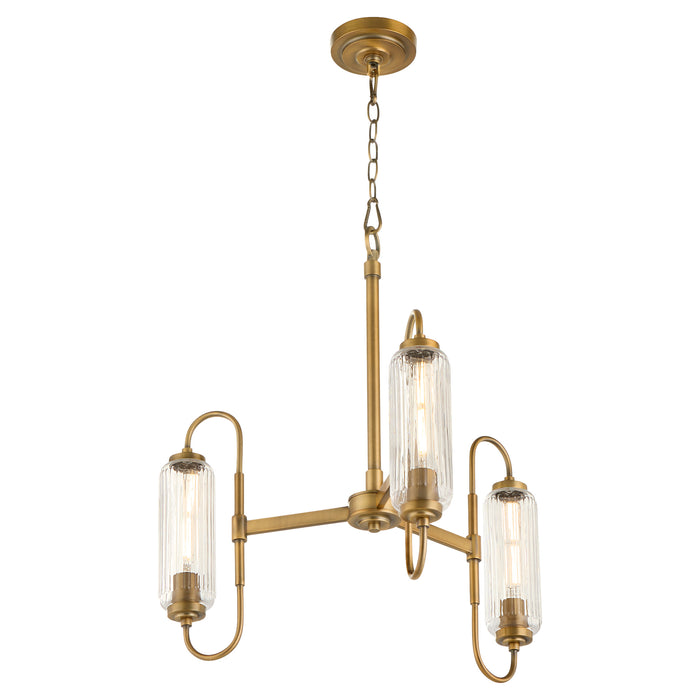 WHITMIRE 3 Light Chandelier - Brushed Brass