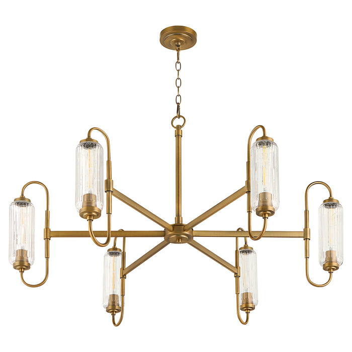 WHITMIRE 6 Light Chandelier - Brushed Brass