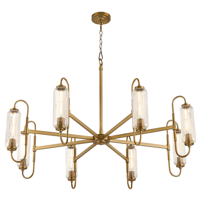 WHITMIRE 8 Light Chandelier - Brushed Brass