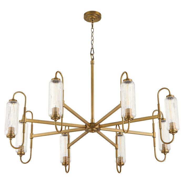 WHITMIRE 8 Light Chandelier - Brushed Brass