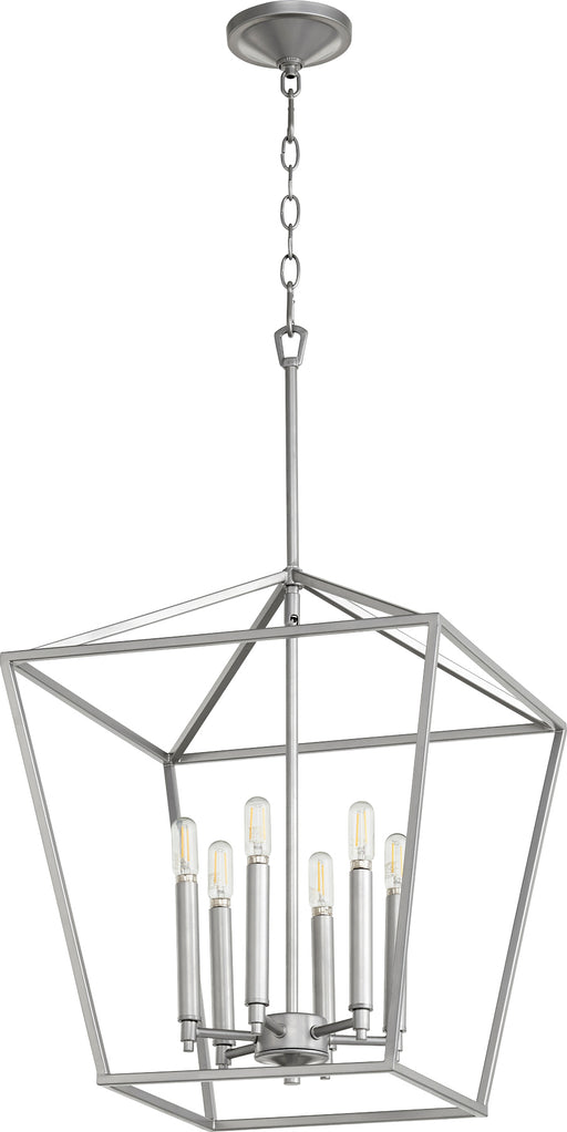 Quorum Home Quorum - 604-6-64 - Six Light Entry Pendant - Classic Nickel