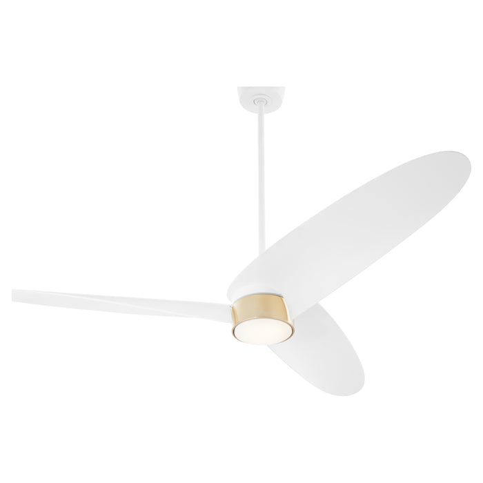 Quorum Home Quorum - 61603-8 - 60" Patio Fan - Studio White w/ Aged Brass