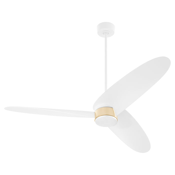 Quorum Home Quorum - 61603-8 - 60" Patio Fan - Studio White w/ Aged Brass